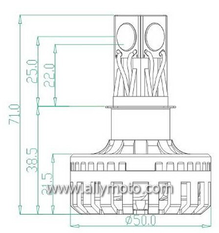 18W 20W Motorcycle LED Headlight MHS5